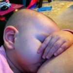 Caitlyn booby eating