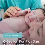 plus size woman having a c-section