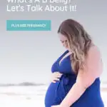 plus size woman with a B belly