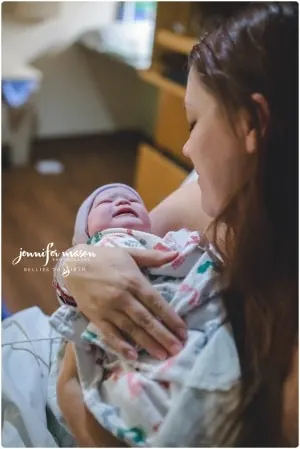 plus size mom with newborn 