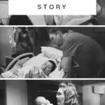 three black and white hospital birth images