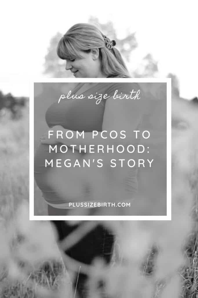 plus size woman pregnant with PCOS