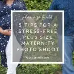 Plus Size Maternity Photo Shoot with couple holding hands