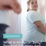 plus size woman with an apron belly