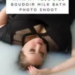 plus size woman in milk bath