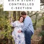 plus size maternity photos of a couple with woman wearing Pink Blush maternity dress.