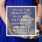 plus size woman wearing a maternity gown