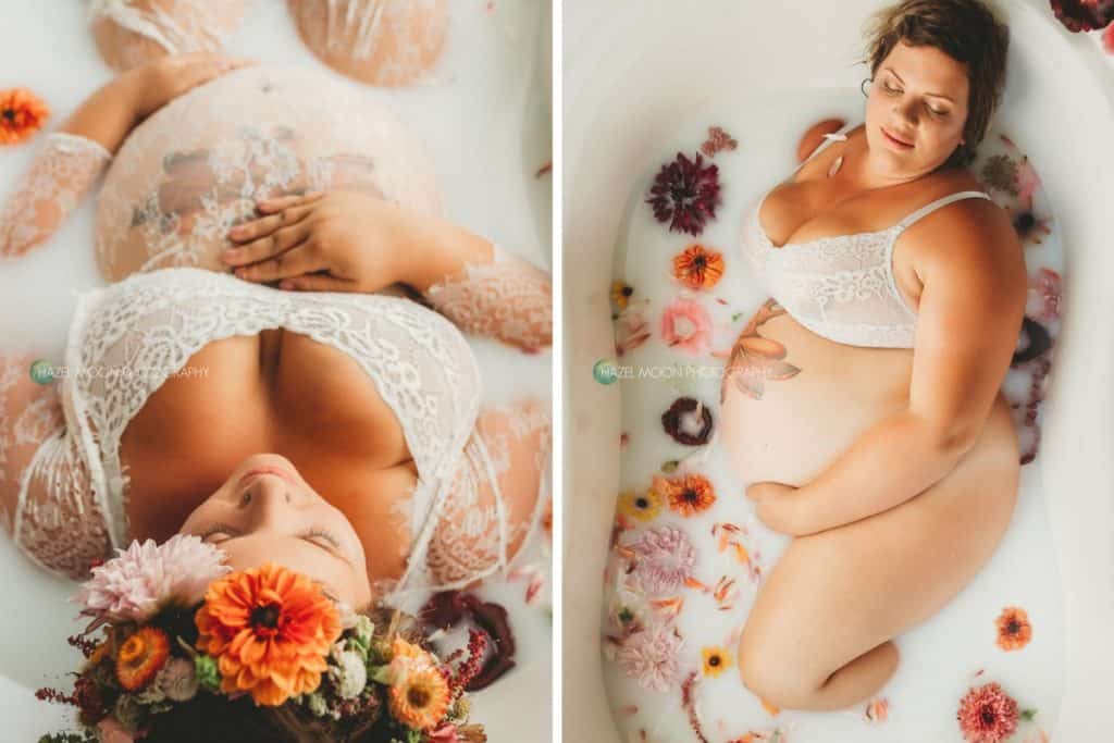 plus size milk bath photo