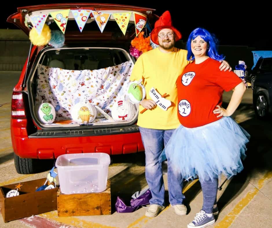 Plus Size Halloween Costume Thing 1 and Thing 2