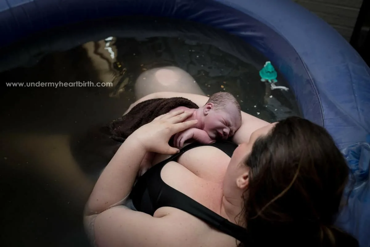 Plus Size home birth VBAC water birth