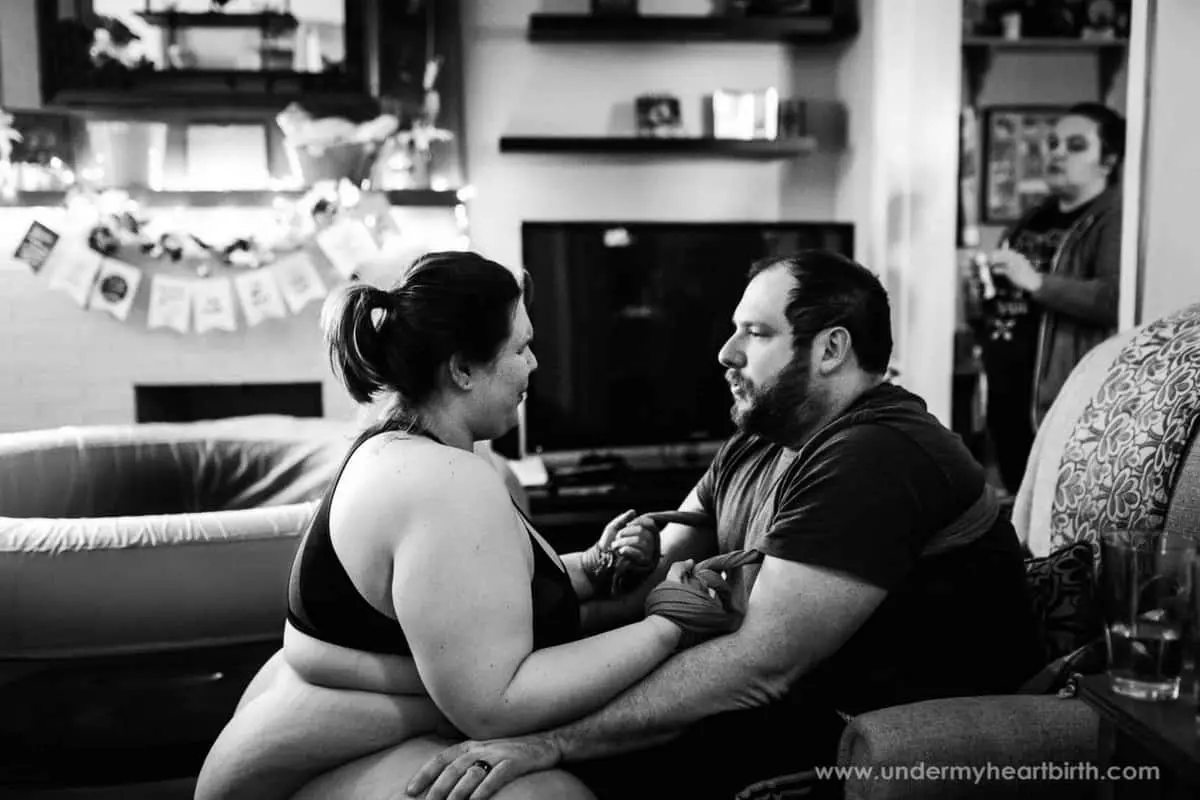 Plus Size home birth photography