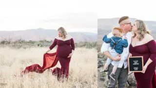 Fitted Plus Size Maternity Dress family maternity photos