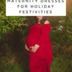 Red Plus Size Maternity Dresses For Holiday Festivities