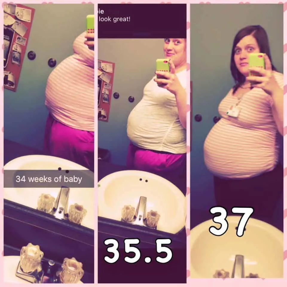 plus size woman 37 weeks pregnant 