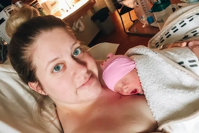 plus size mom after giving birth