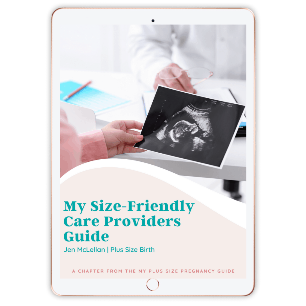 My Size-Friendly Care Providers Guide by Plus Size Birth