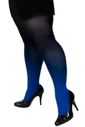 Plus Size Blue Ombre Tights