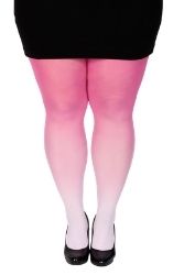 Plus Size Pink Ombre Tights