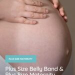 plus size pregnant woman wearing a plus size belly band