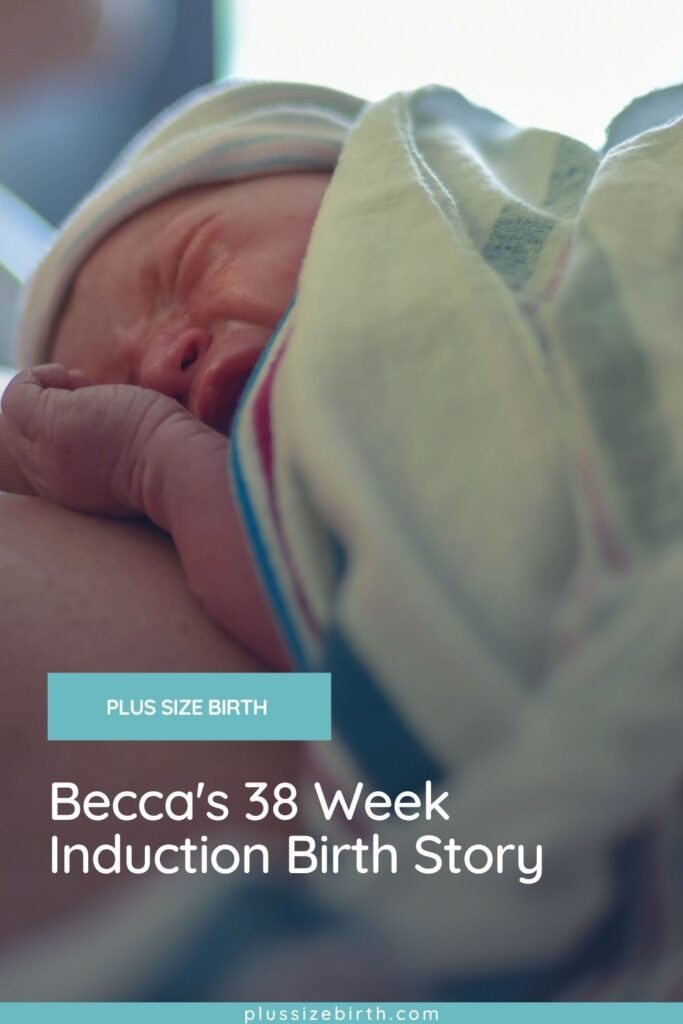 newborn baby after a 38 week induction
