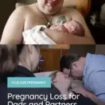 plus size dad holding baby