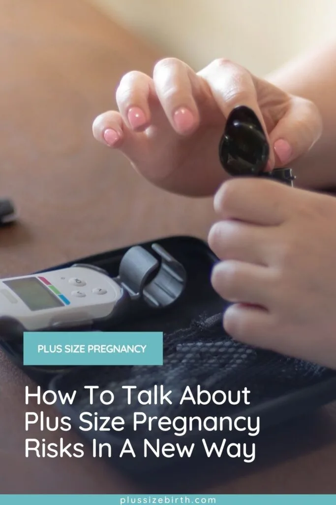 plus size pregnancy risks with woman taking blood sugar