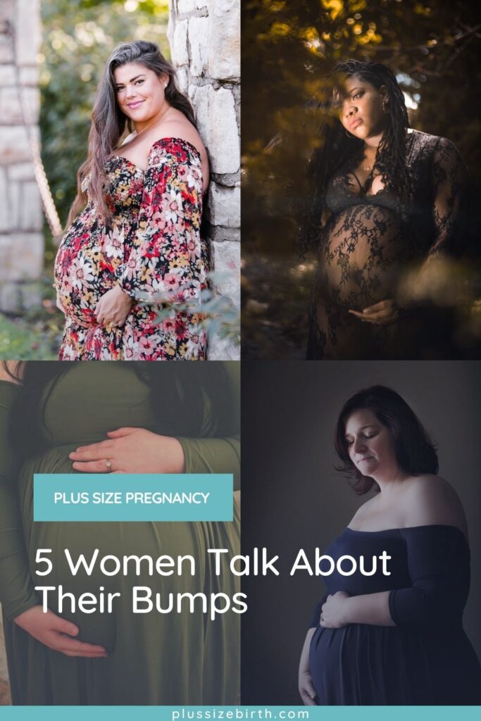 four Plus Size Pregnancy Bellies