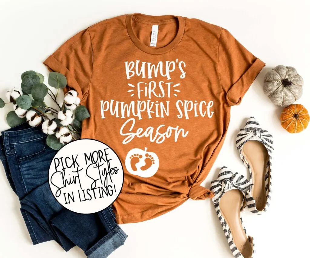 Bump's First Pumpkin Spice Season Plus Size Shirt
