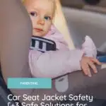 little girl in a carseat
