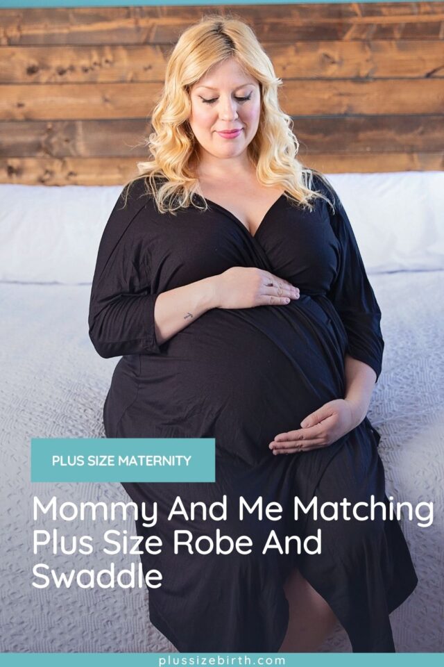Plus Size Maternity Robe And Swaddle [Mommy & Me Matching Set]