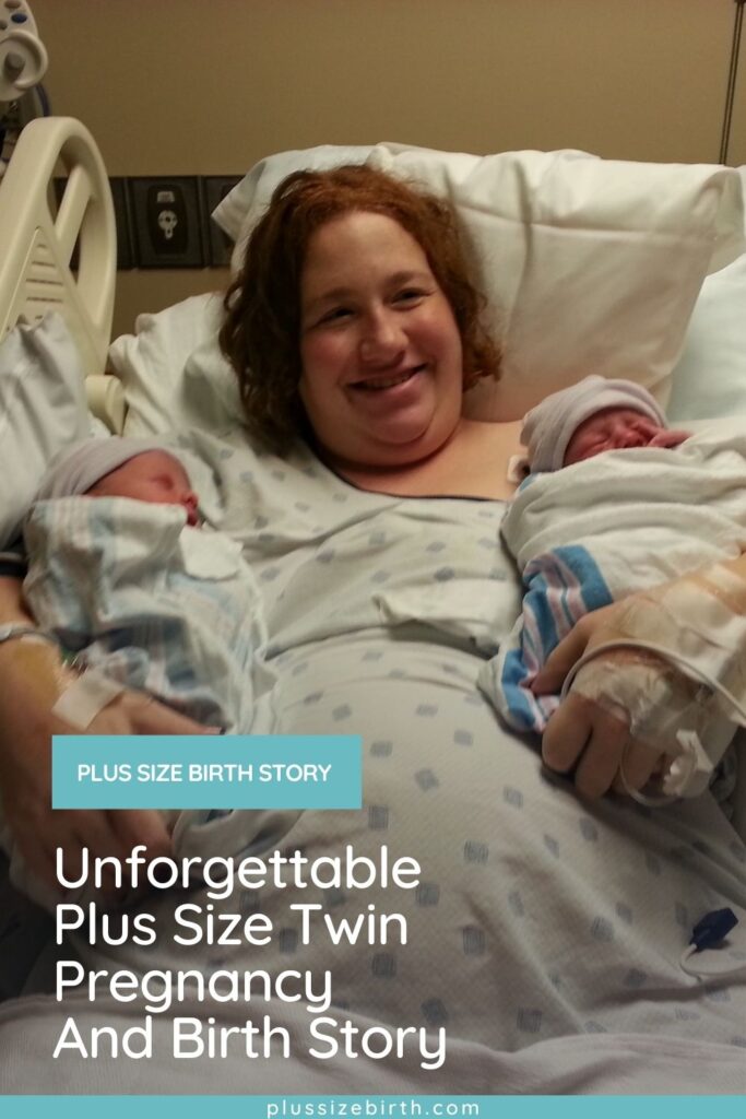 Plus Size Twin Pregnancy mom in the hospital 