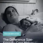 plus size woman giving birth