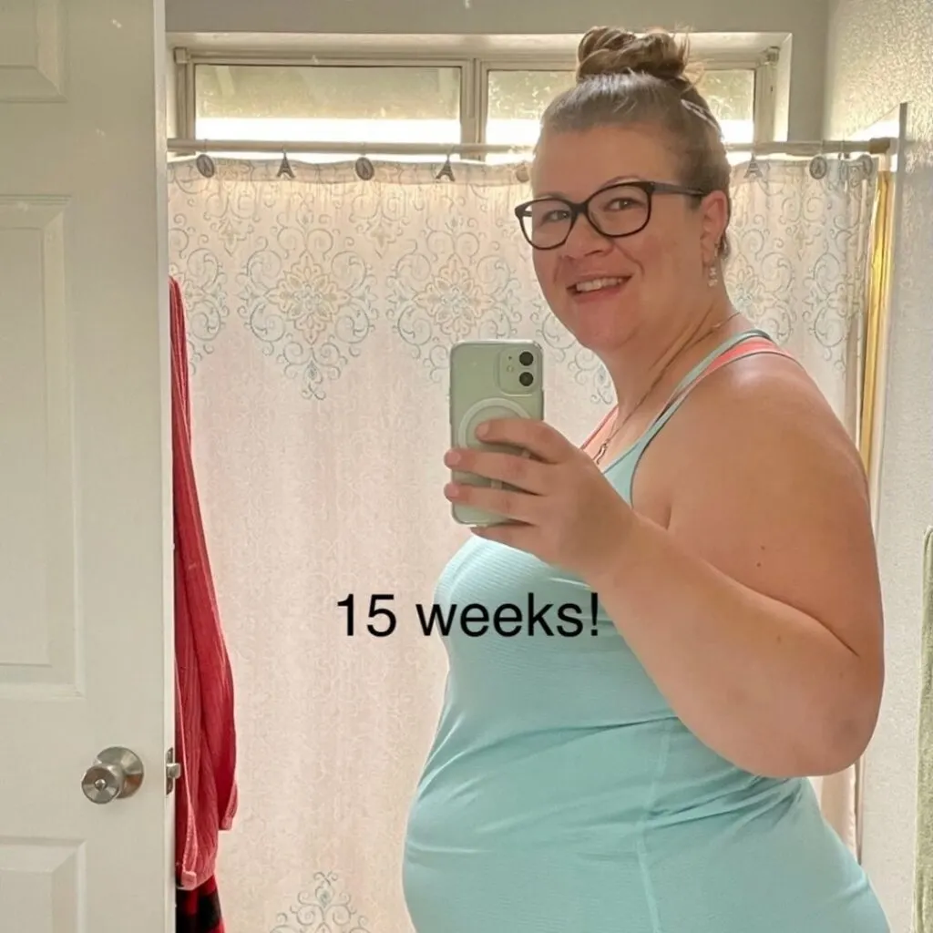 15 weeks plus size pregnancy