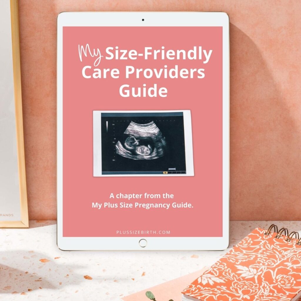 Size-friendly care providers guide plus size pregnancy book (1)