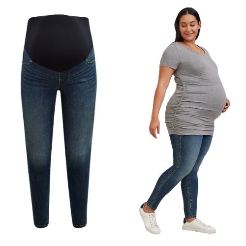 Plus size pregnancy store jeans