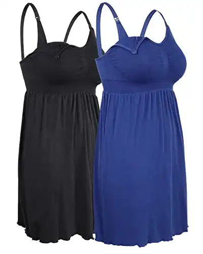 iloveSIA Plus Size Maternity Nightgown Dress