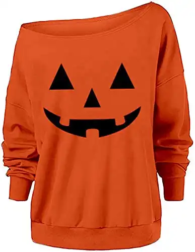 Long Sleeve Halloween Jack O' Lantern Sweatshirt