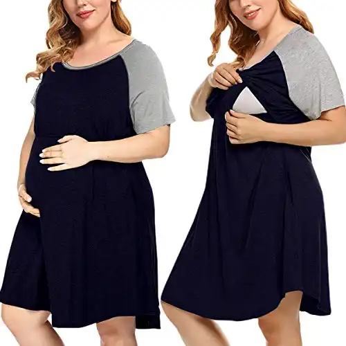 Breastfeeding nightdress plus online size