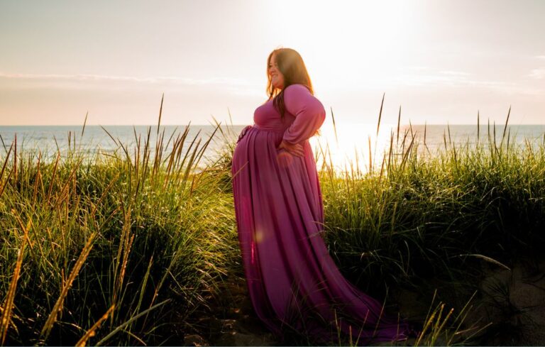plus size woman with a plus size pregnancy bump