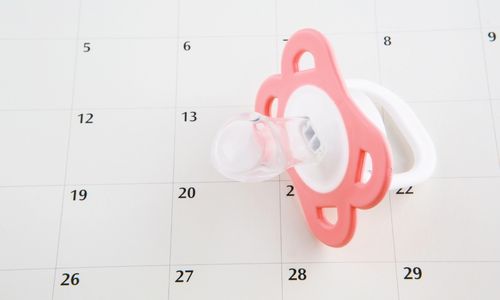 calendar with a binky